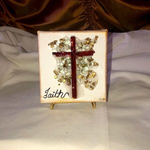 Crushed glass on canvas